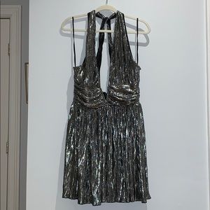 Nasty Gal XL Silver Mini Club Dress